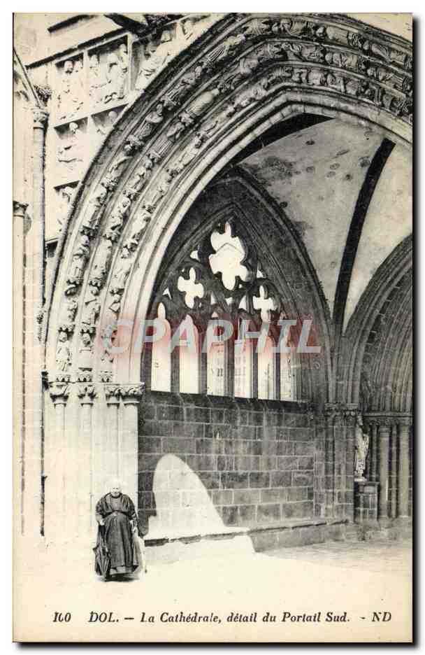 Dol - La Cathédrale, détail du Portail Sud — DOL. — ND