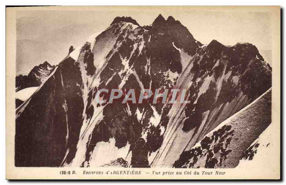 CPA Environs d'Argentiere Vue Prise au Col Tour du tour Noir
