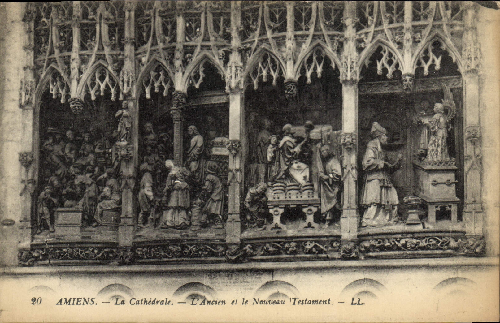 Amiens — La Cathédrale — L'Ancien et le Nouveau Testament — LL. — n°20