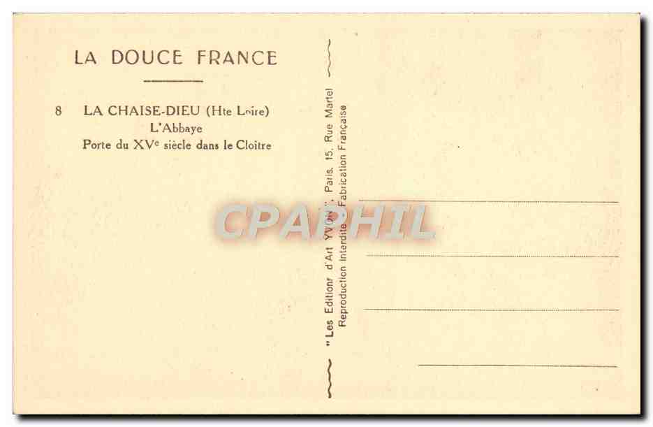 CPA Dol De Bretagne L'Abbaye Porte du 15eme dans le cloitre religieuses  — Verso