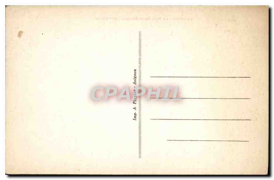 CPA Avignon Le Pont Saint Benezet — Verso