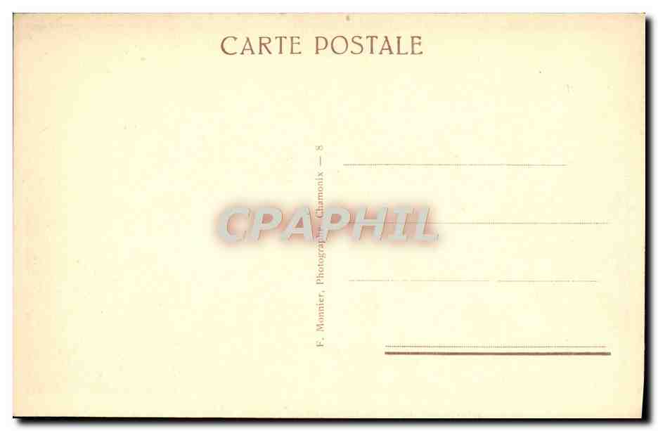 CPA Chamonix Massif du Mont Mont Blanc Vu du Buet — Rückseite