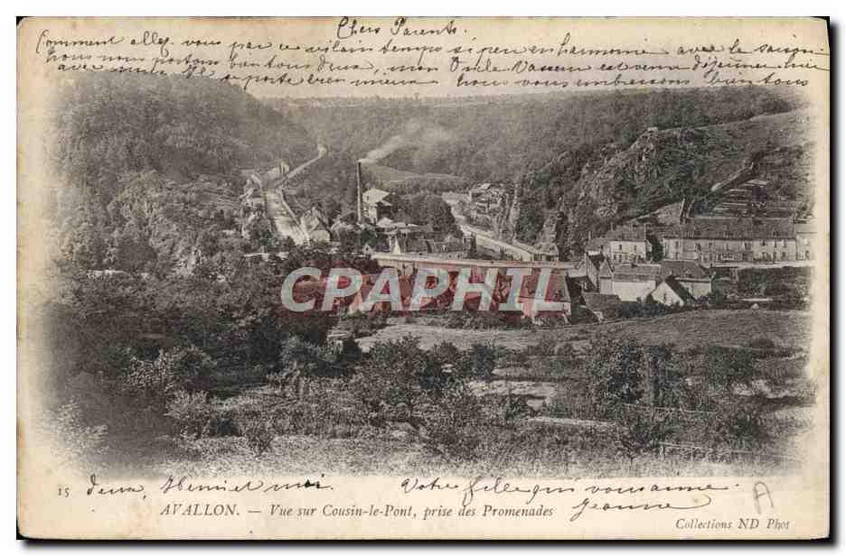 Avallon — Vue sur Cousin-le-Pont, prise des Promenades