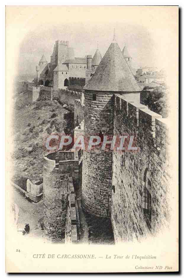 CPA Cite de Carcassonne La tour de l'inquisition