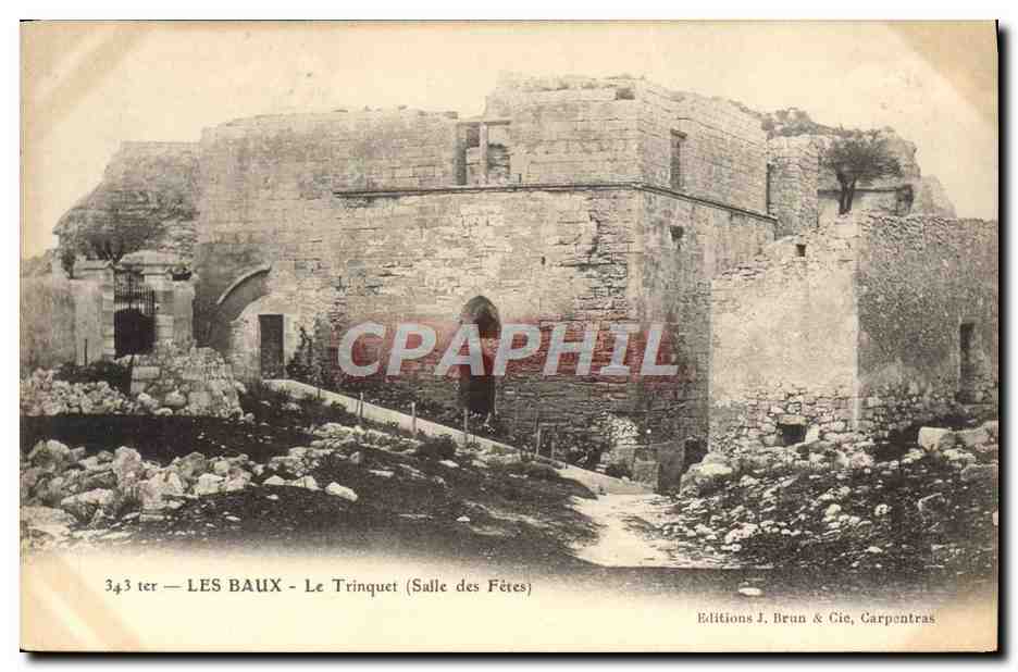 Les Baux - Le Trinquet (Salle des Fêtes) — Éditions J. Brun & Cie, Carpentras, n° 343 ter
