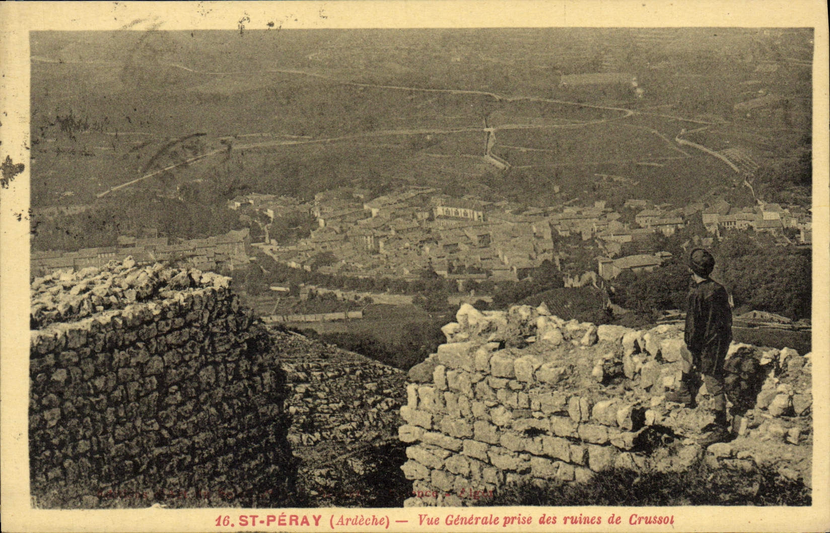 St-Péray (Ardèche) — Vue Générale prise des ruines de Crusso