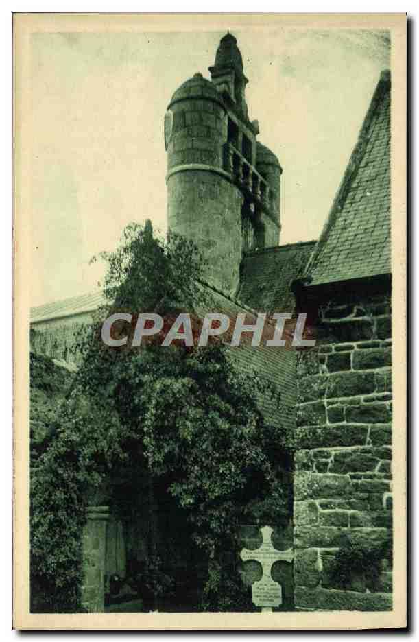 CPA Ile De Brehat Porche et clocher de l'eglise paroissiale