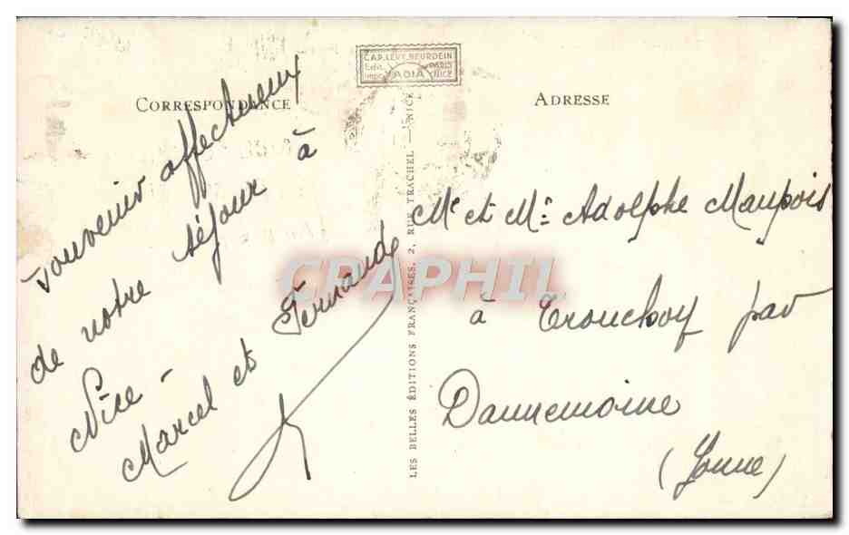 Villefranche — L'Escadre en Rade et le Mont Boron — Éditions Belles Éditions Françaises — Rückseite