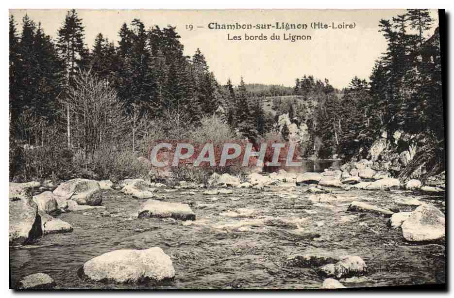 CPA Chambon Sur Lignon Les Bords Du Lignon