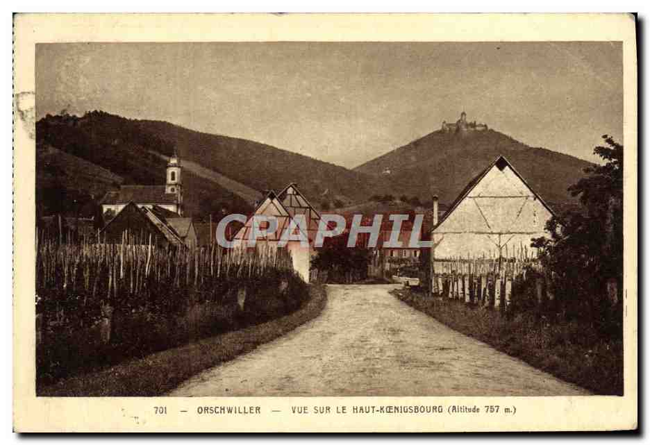 CPA Orschwiller Vue Sur Haut Koenigsbourg 