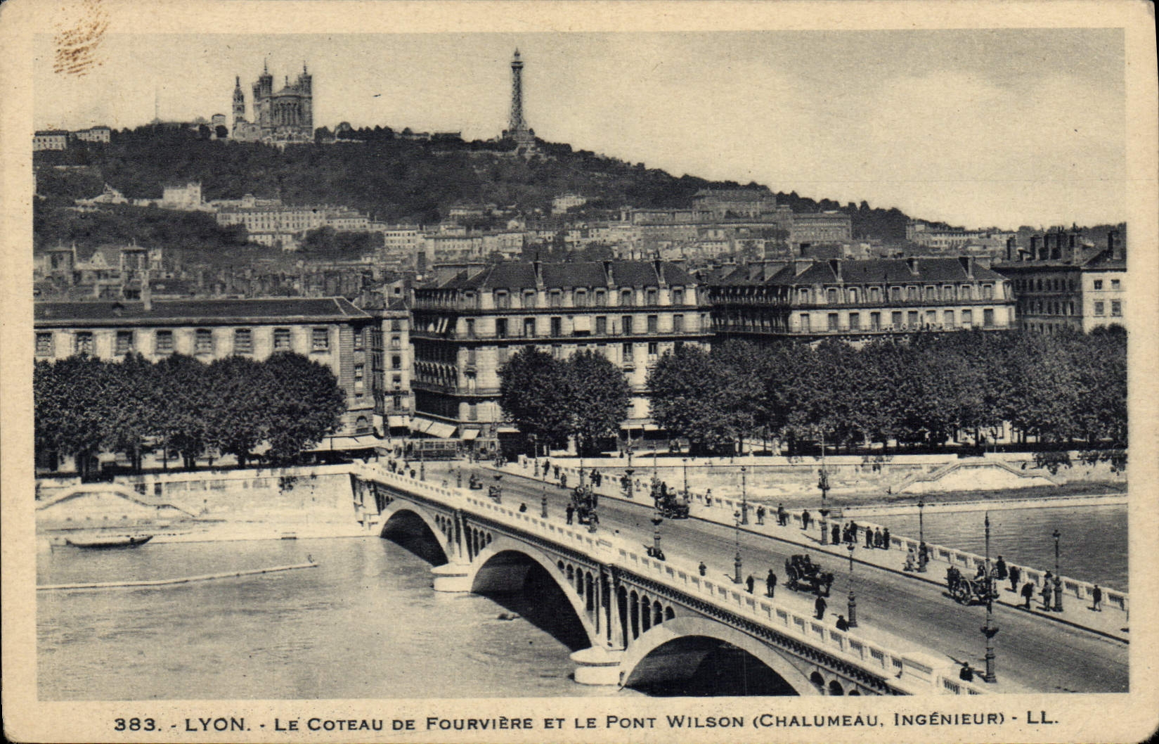 Lyon - Le Coteau de Fourvière et le Pont Wilson (Chalumeau, Ingénieur) - LL.