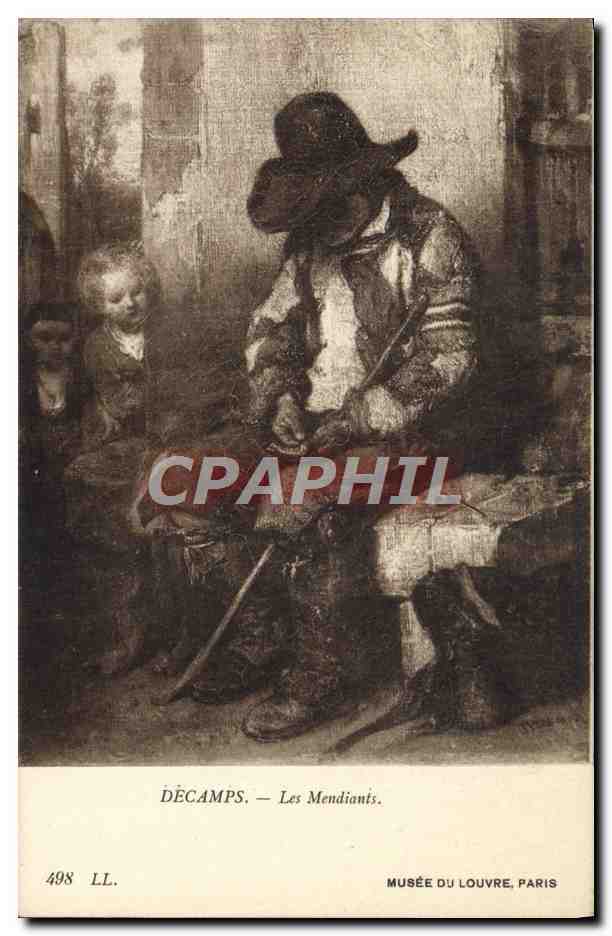 CPA Decamps Les Mendiants Musee du Louvre Paris 