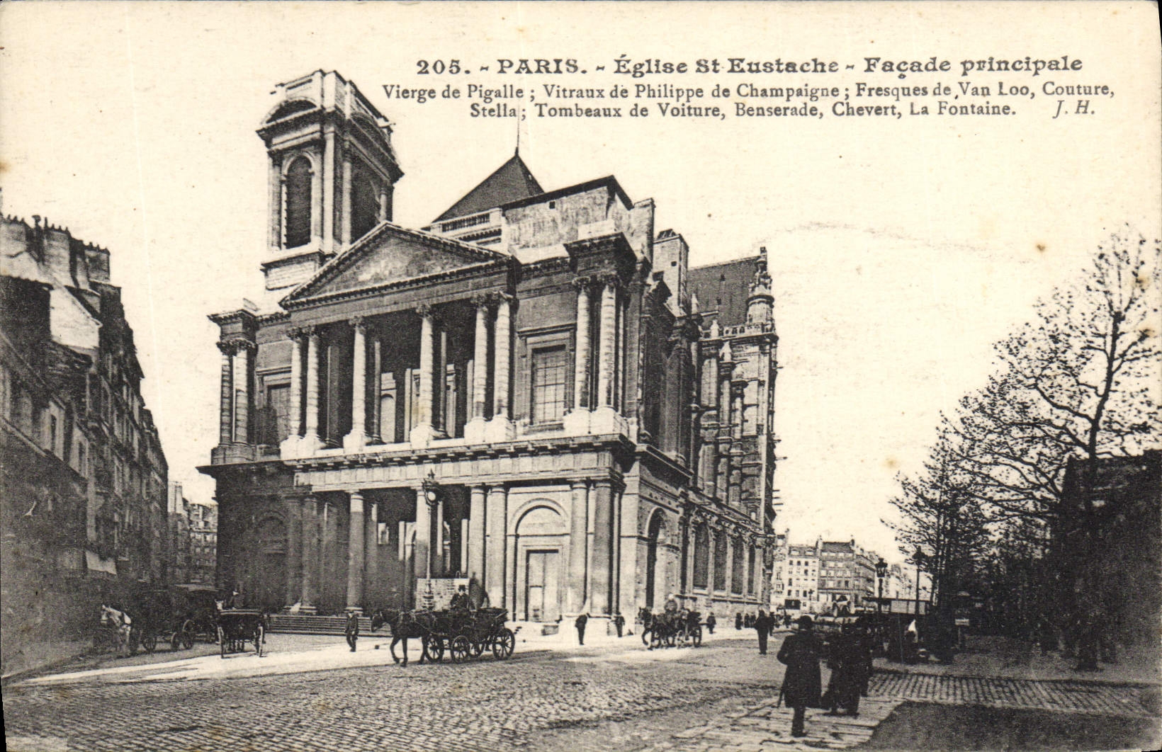 CPA Paris Eglise St Eustache Facade Principale
