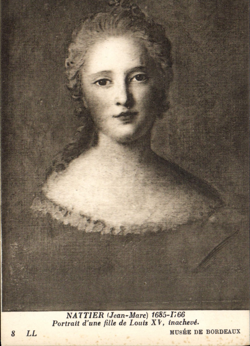 CPA Nattier Portrait D'Une Fille De Louis XV Inacheve Musee de Bordeaux