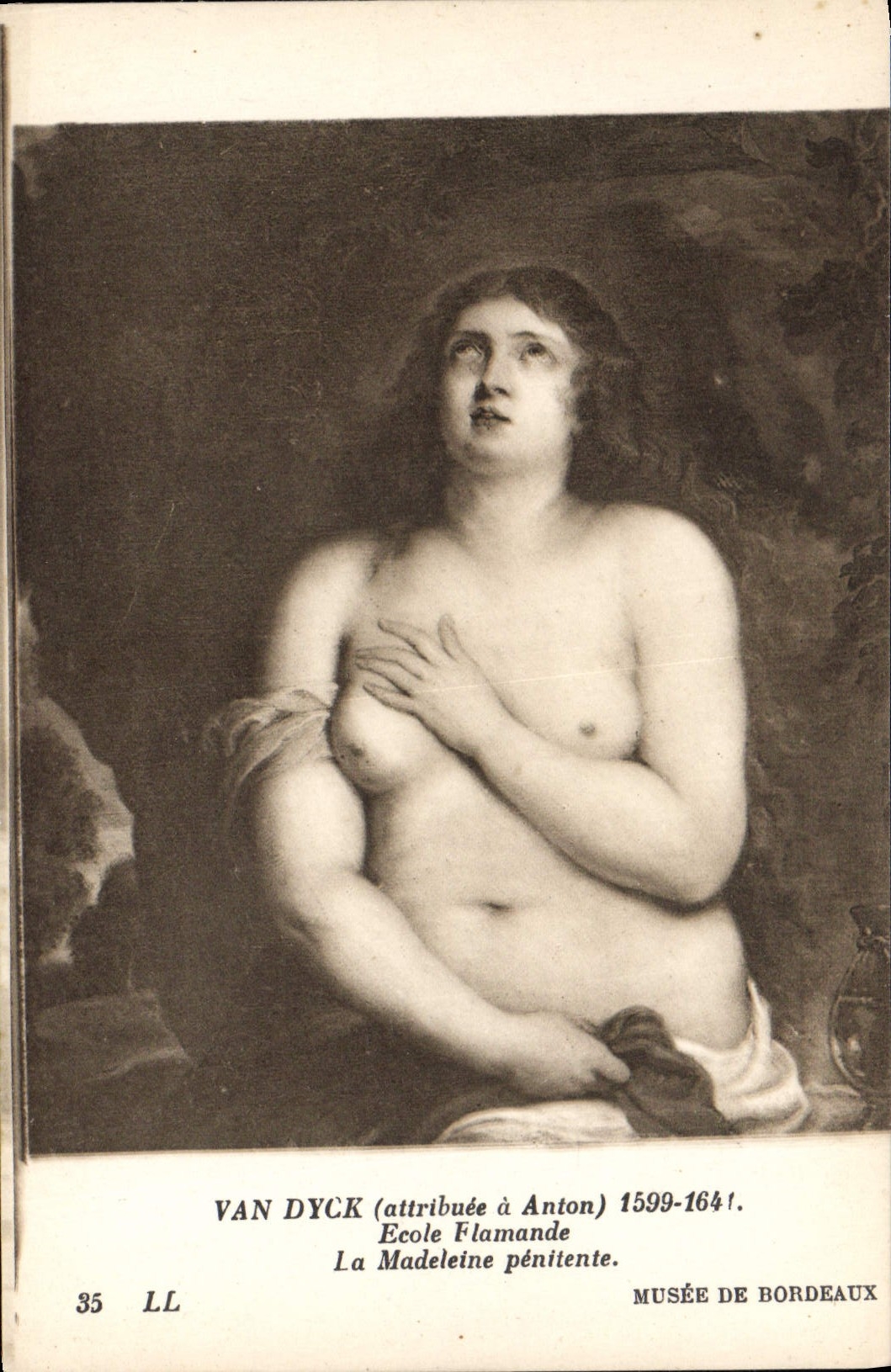 CPA Van Dyck Ecole Flamande La Madeleine penitente Musee de Bordeaux