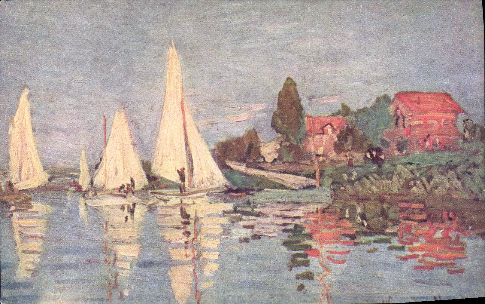 CPA Claude Monet Les regates d'Argenteuil