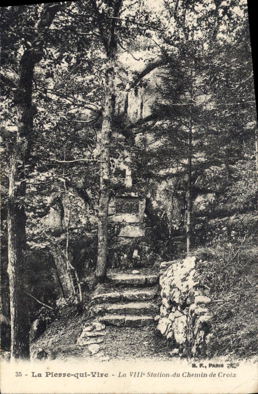 La Pierre-qui-Vive — La VIIIe Station du Chemin de Croix — B. F., Paris, n°35