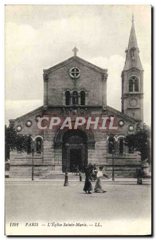 CPA Paris L'Eglise Saint Marie
