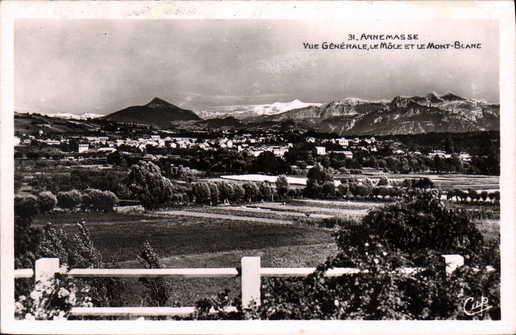 Saint-Annemasse — Vue générale, le Môle et le Mont-Blanc — CPAPhil