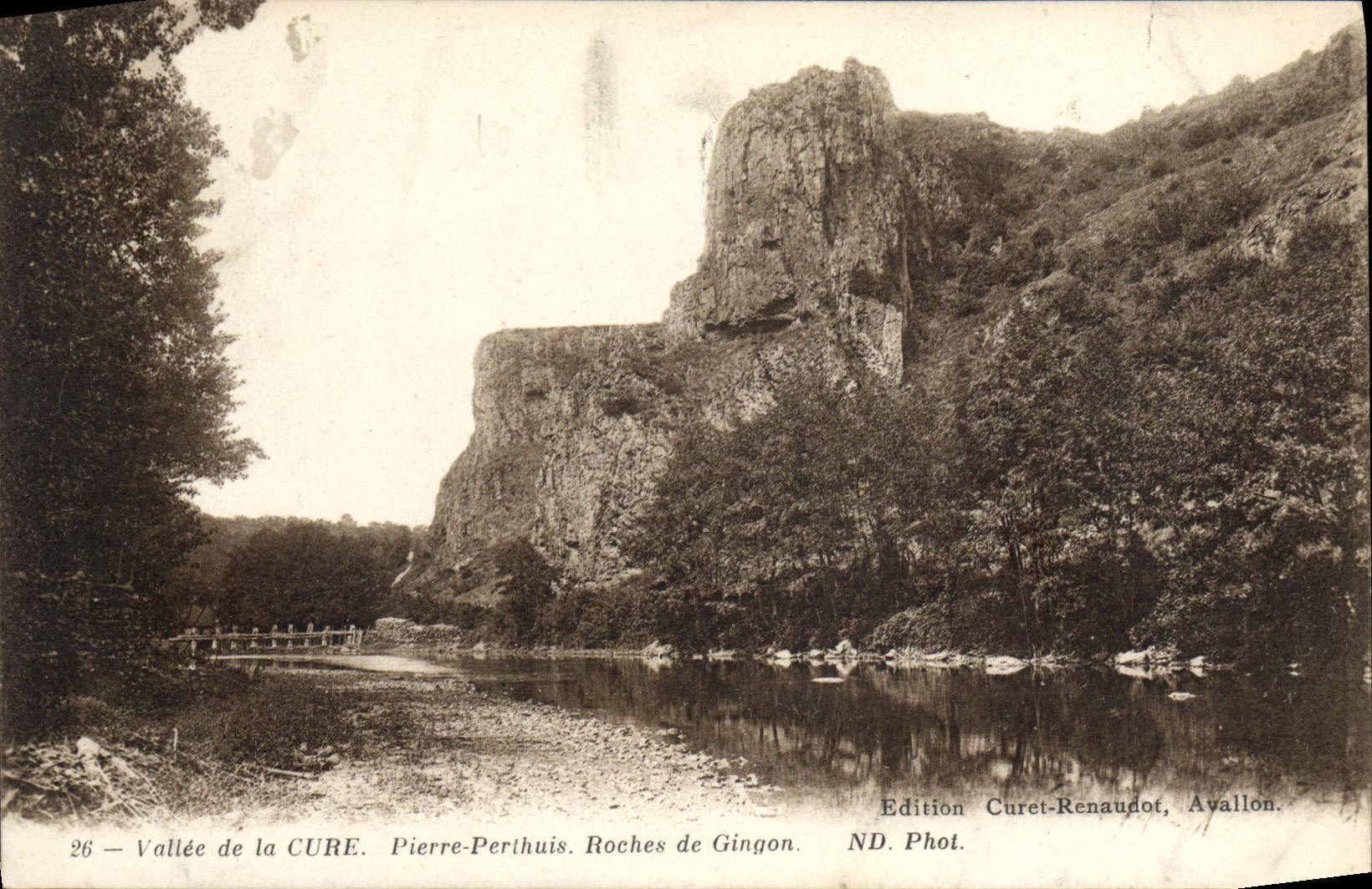 Vallée de la CURE — Pierre-Perthuis, Roches de Gingon — Edition Curet-Renaudot, Avallon