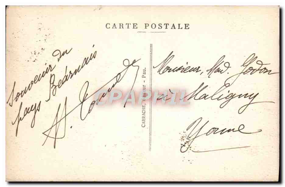 CPA Pau La Chaine Des Pyrenees — Rückseite