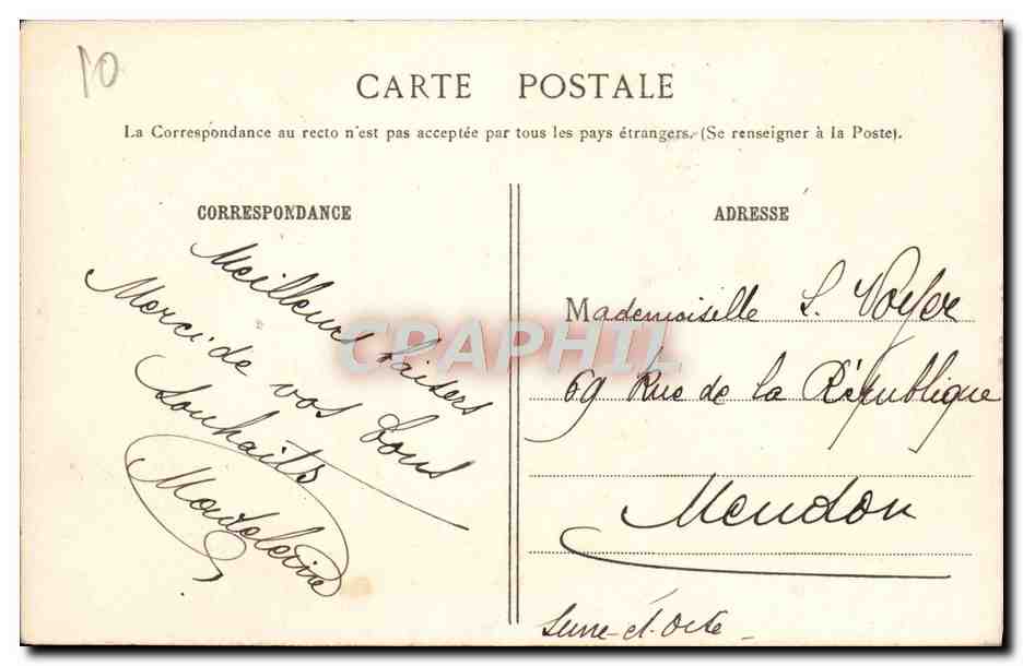 CPA Le Parc St Maur Les Bords De La Marne — Rückseite