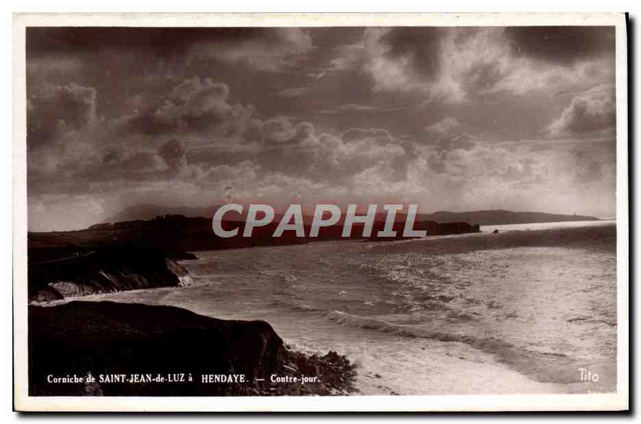 CPA Corniche De Saint Jean De Luz A Hendaye Contre jour