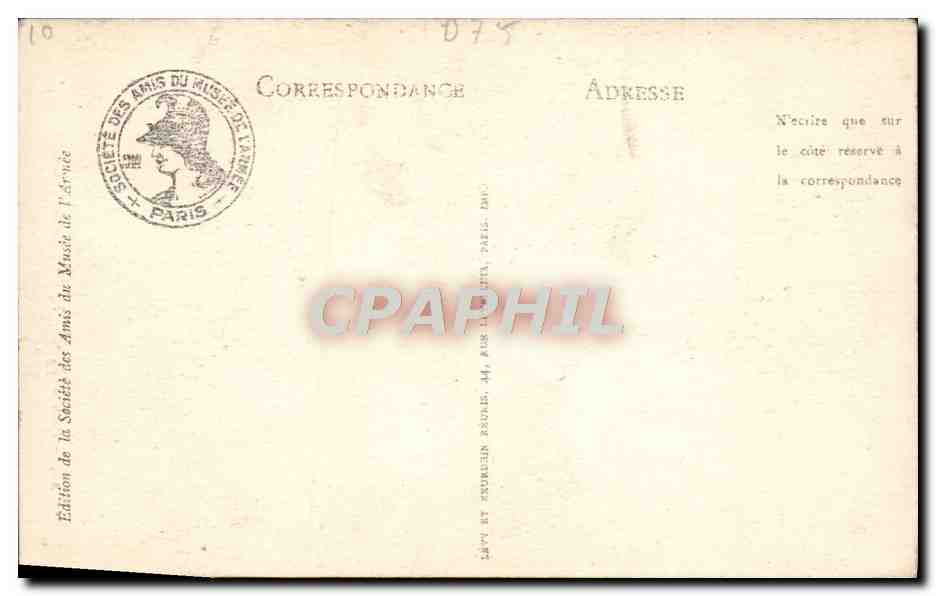 CPA Paris La Chapelle Des Invalides — Rückseite
