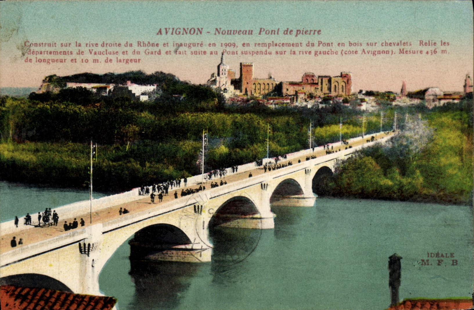 CPA Avignon Nouveau Pont De Pierre