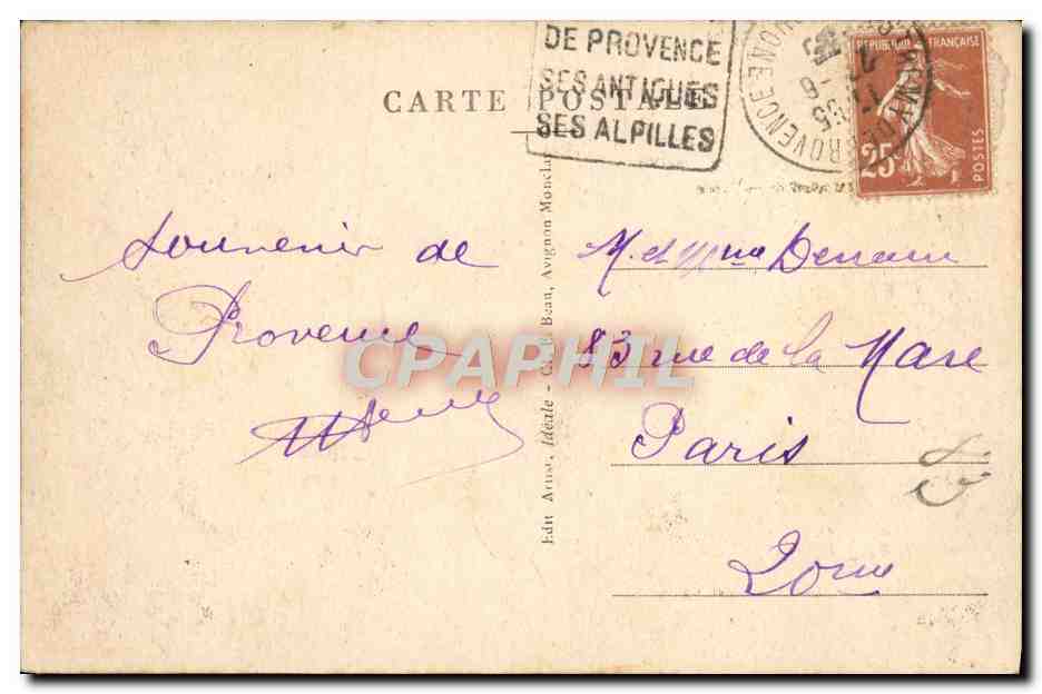 CPA Avignon Nouveau Pont De Pierre — Verso