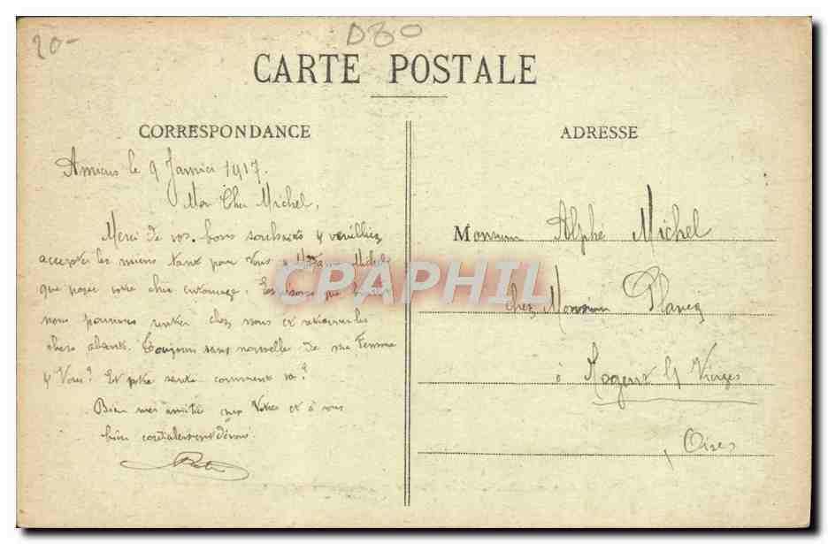 CPA Amiens Une Vue De La Hotoie  — Rückseite