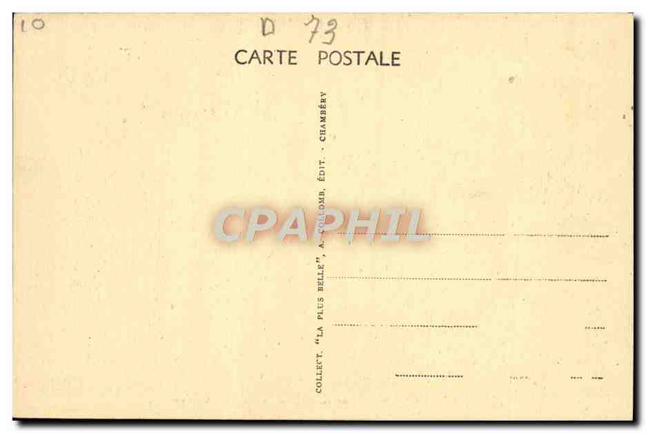 CPA Aix Les Bains Vue Generale Et Le Lac Du Bourget — Verso