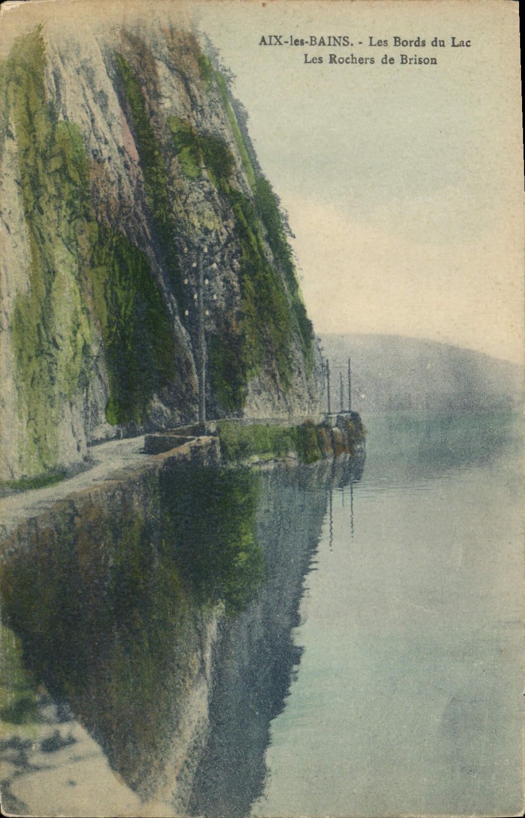 CPA Aix Les Bains Les Bords Du Lac Les rochers de Brison
