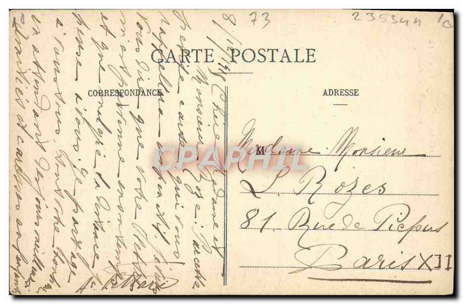 CPA Aix Les Bains Les Bords Du Lac Les rochers de Brison — Verso