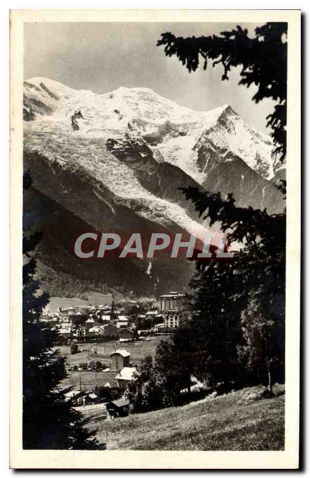 CPM Chamonix Vue Generale Et Le Mont Blanc