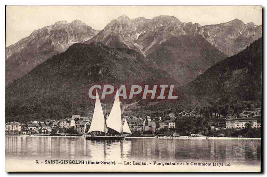 Saint-Gingolph (Haute-Savoie) — Lac Léman — Vue générale et le Grammont (2175 m)