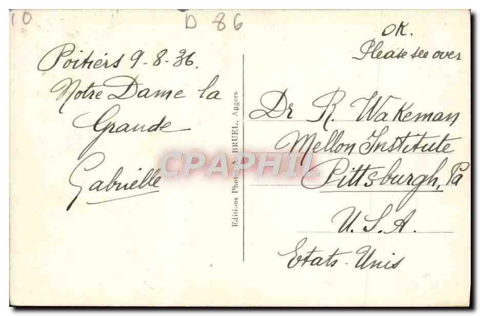 Poitiers — Église Notre-Dame-la-Grande — A.B. Éditeur — Verso