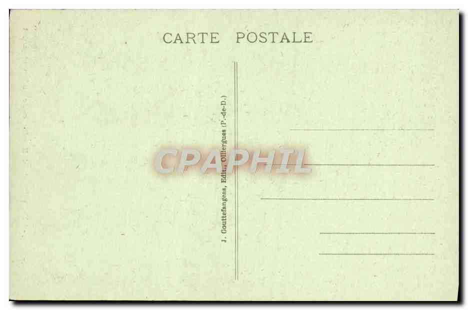 CPA Le Mont Dore Cascade Du Rossignolet — Rückseite