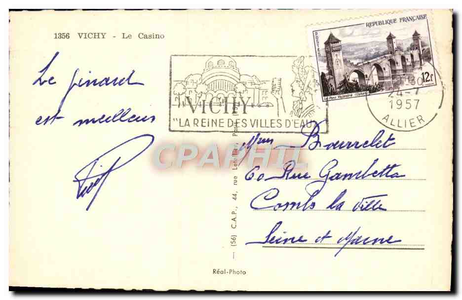 CPM Vichy Le casino — Verso