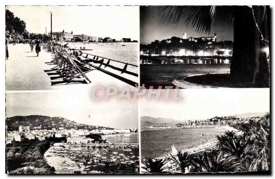 CPM Cannes Les Grands Hotels Le Suquet Le port vu du Suquet