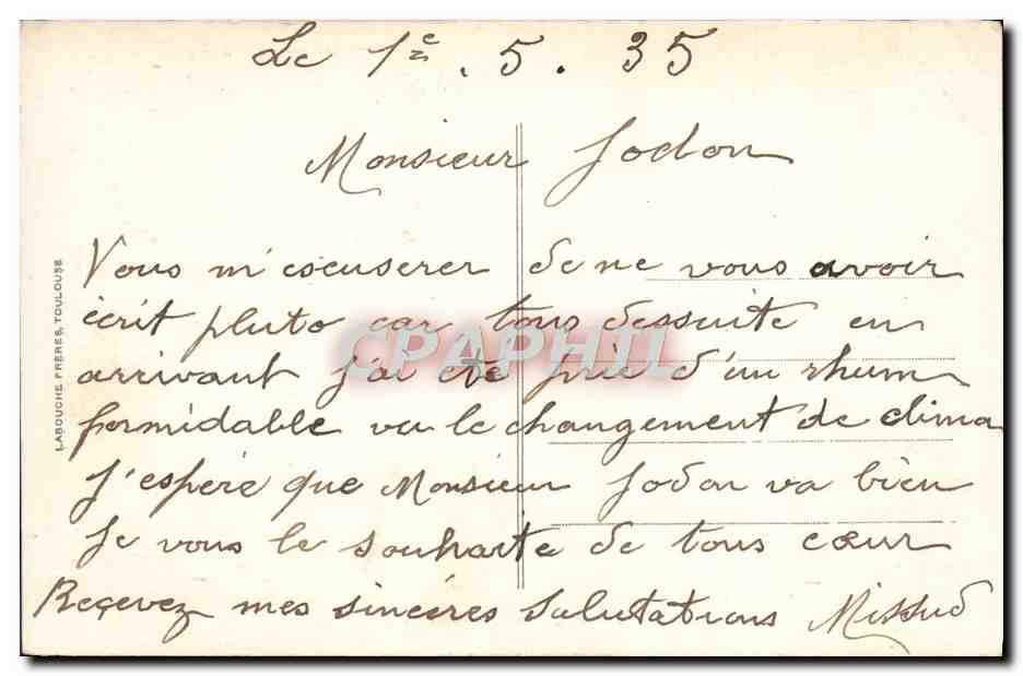 CPA Pau Vue Generale Sur Le Gave Peche Pecheur — Rückseite