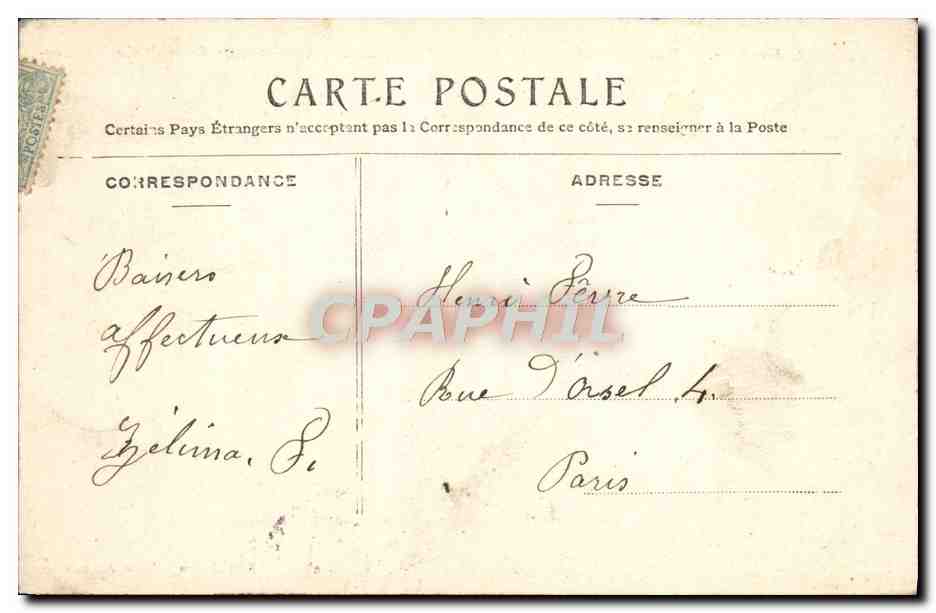 CPA Auxerre Vue Generale Prise De Saint Pierre la cathedrale — Rückseite