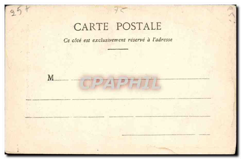 CPA Paris Le Louvre Porte De Jean Goujon — Rückseite