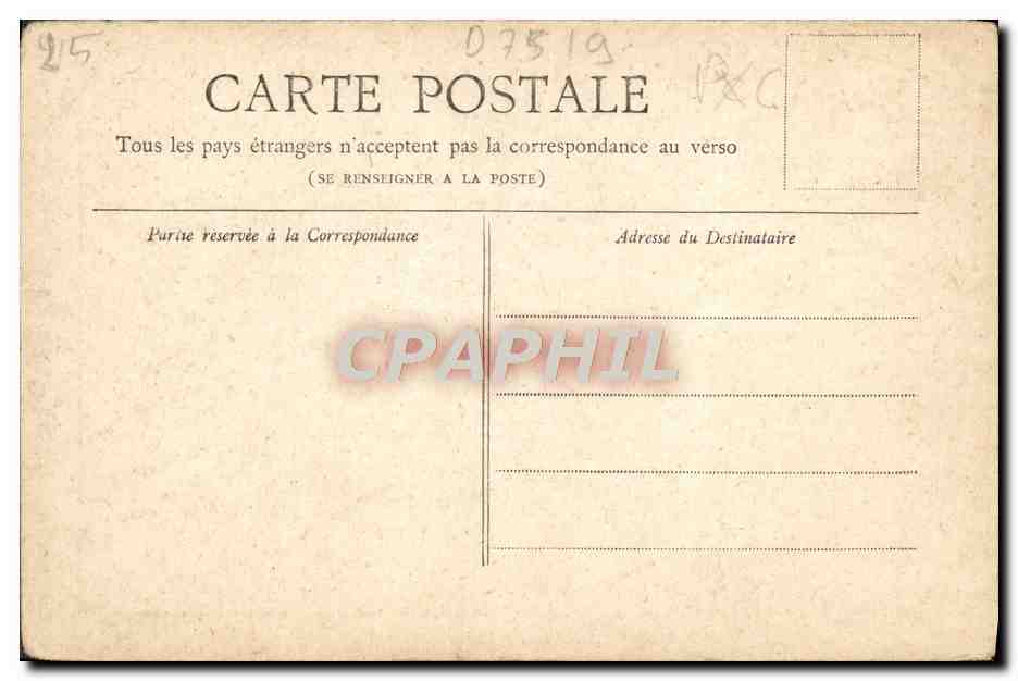CPA Petit Journal Paris Belvedere Des Buttes Chaumont — Verso