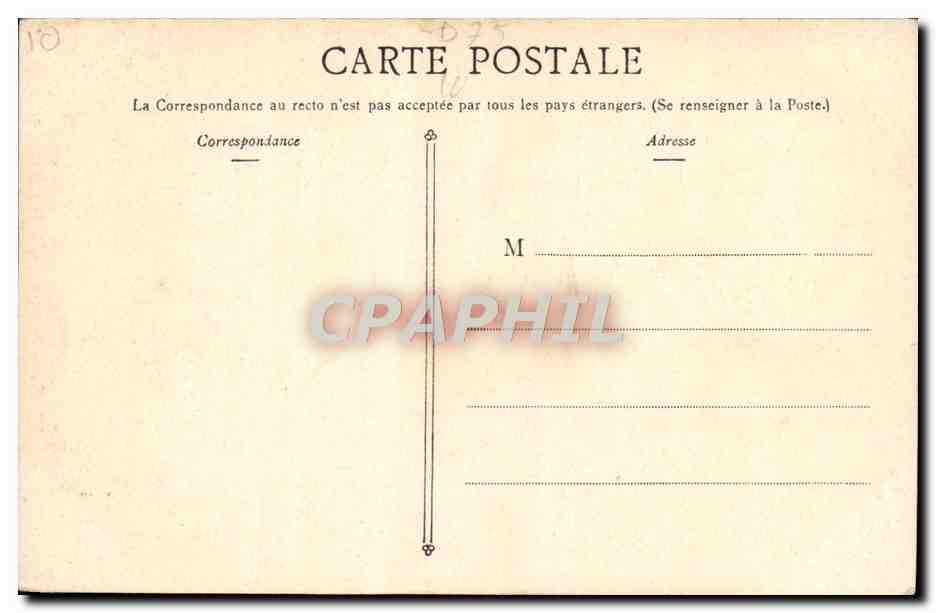 CPA Paris Portique Dans Le Parc Monceau — Verso