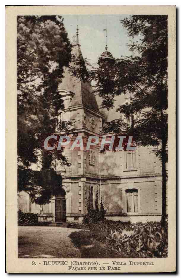CPA Ruffec Villa Duportal Facade Sur Le Parc