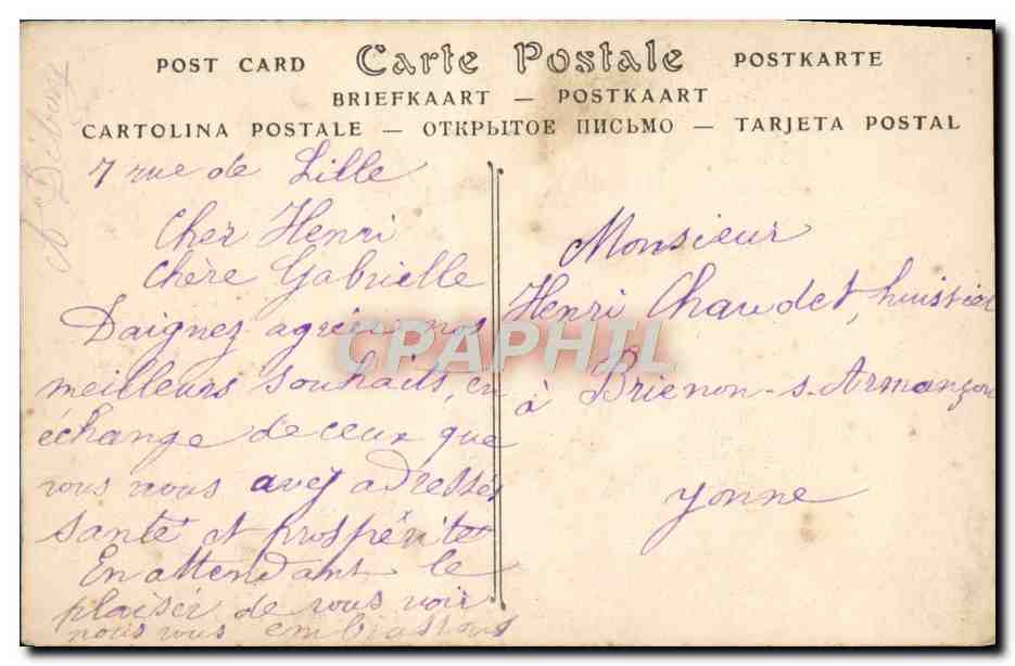 CPA Avignon Le Chateau des Papes — Verso