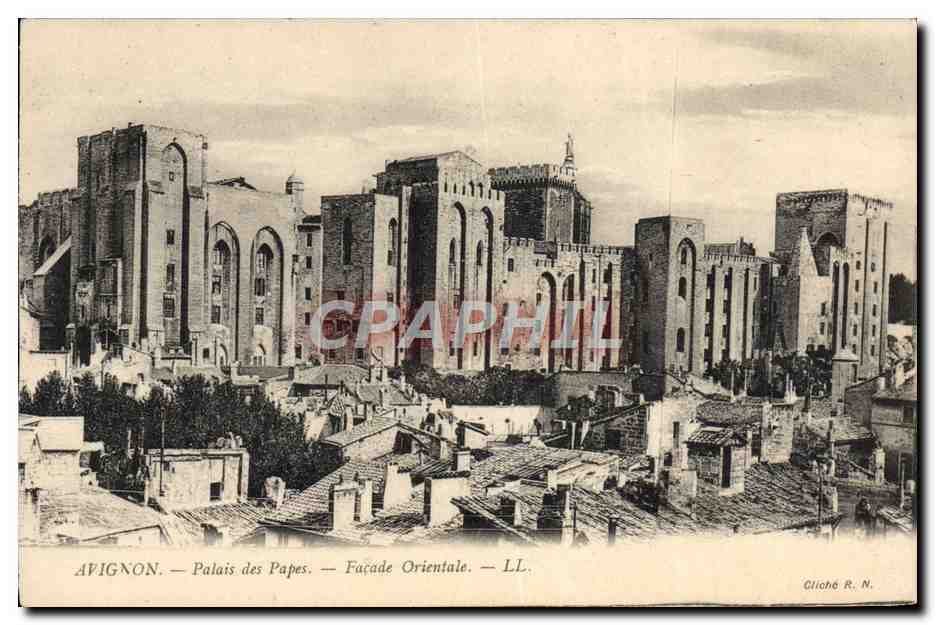 CPA Avignon Palais Des Papes Facade Orientale