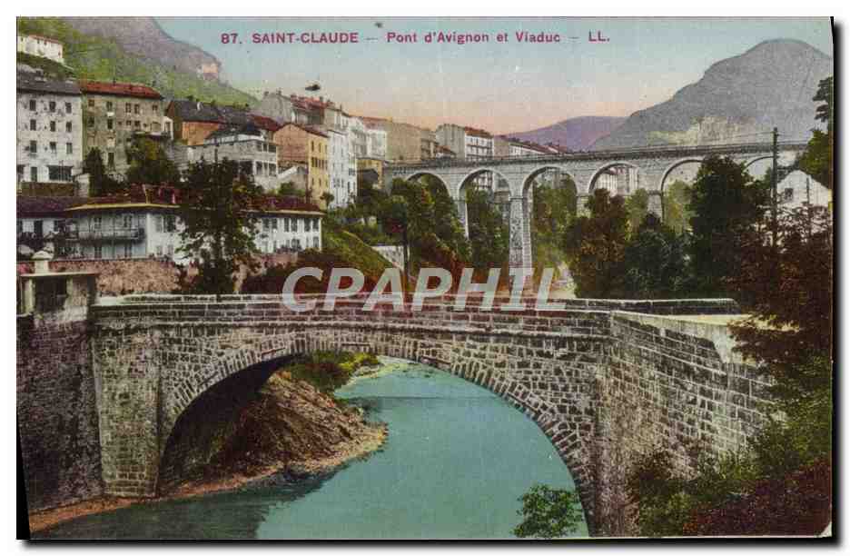 CPA Saint Claude Pont D'Avignon Et Viaduc