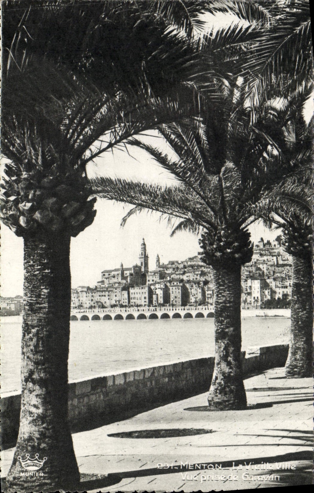 CPA Menton La Vue Priee De Garavan